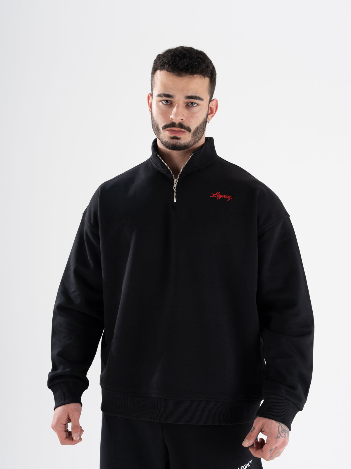 Signature Zip Up Semi Sweatshirt