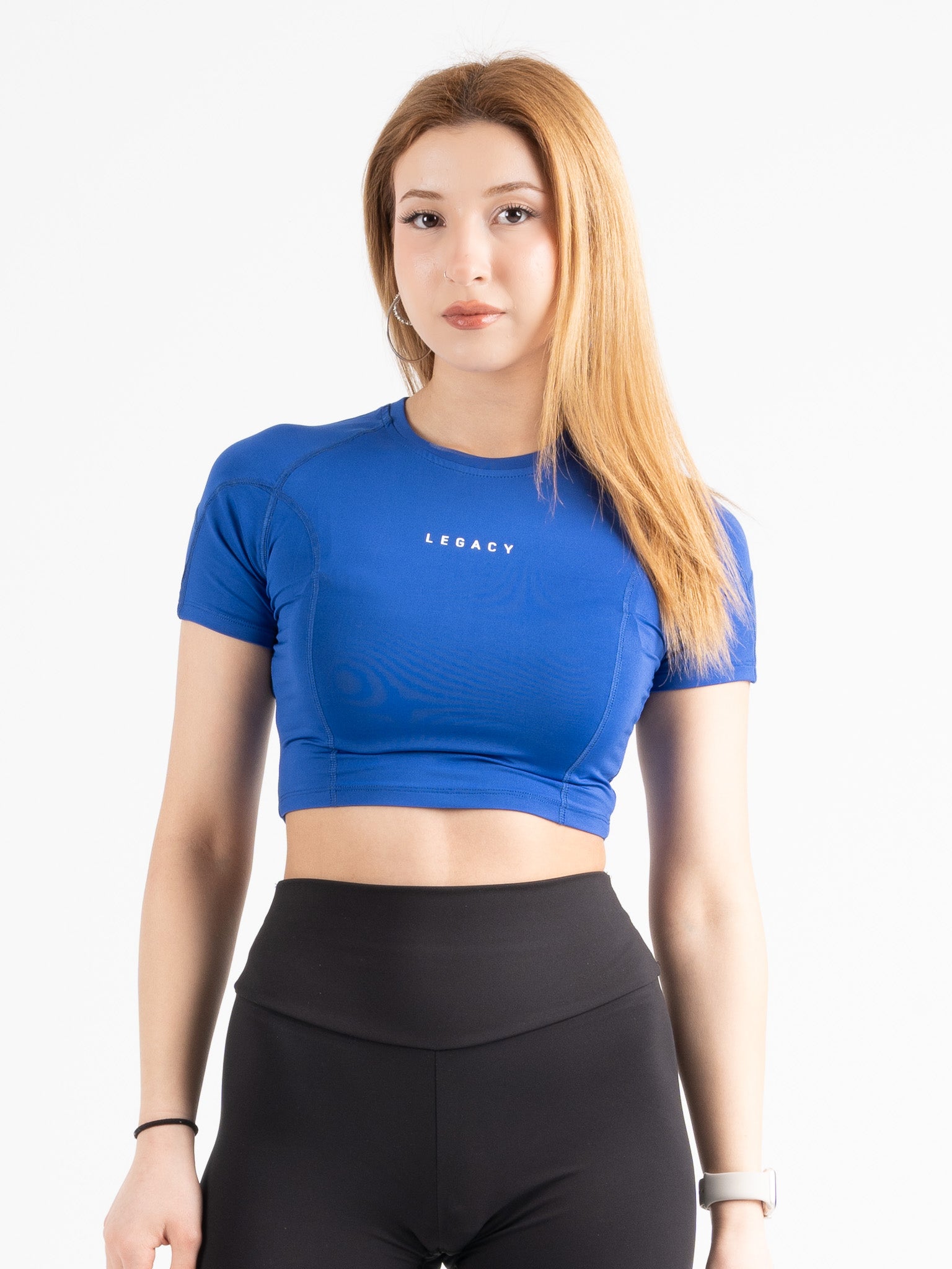 LR Power Short Sleeve Compression Crop T-Shirt