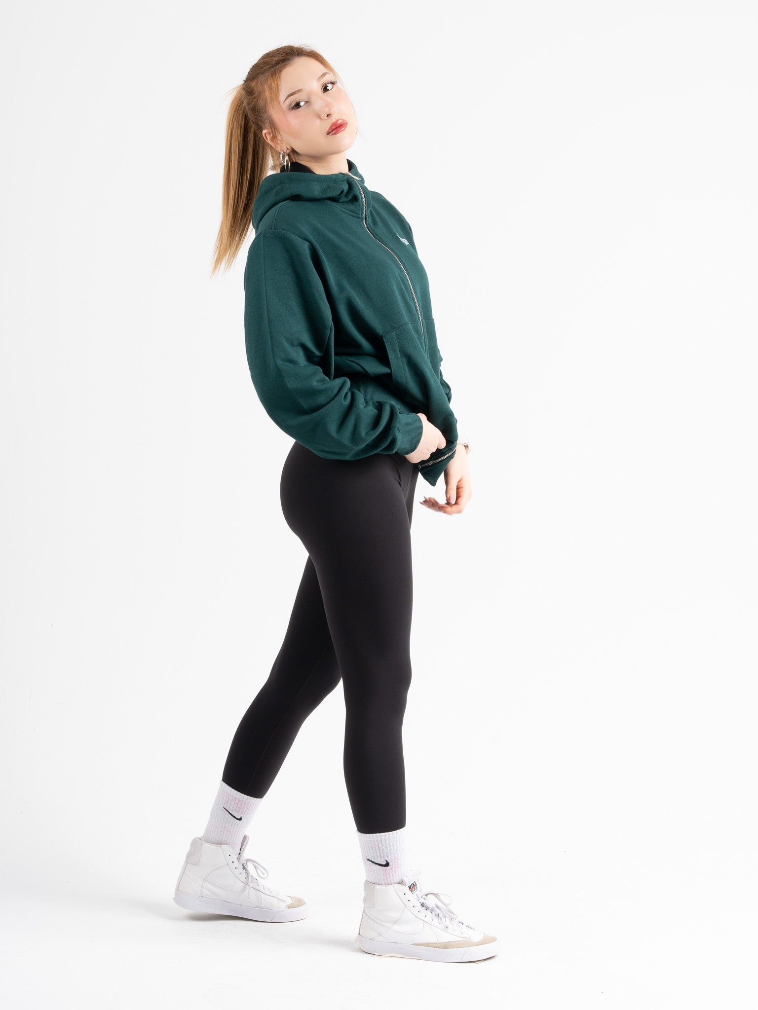Knit Zip Up Sport Hoodie
